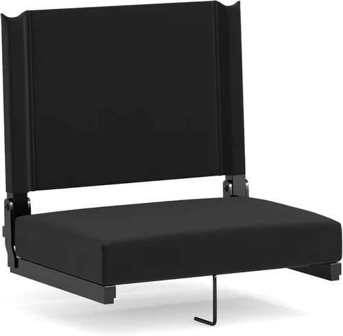 Flash Furniture - asiento cómodo para usar en gradas de Flash - soporta 500 libras Silla de estadio ligera con asa y asiento ultra acolchado, color