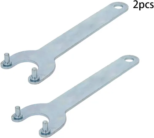 Vista 3 de Utoolmart Llave de amoladora angular, tuerca de bloqueo de hierro de 2 puntas, llave de acabado de zinc para Dewalt Milwaukee Makita Black & Decker