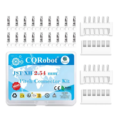 Vista 112 de CQRobot JST EL 4.5 mm de paso 2 pines conector electrónico IC macho, enchufes hembra carcasa y kit de terminales de crimpado en T macho/hembra. 50