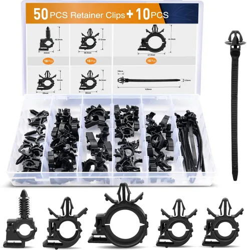 Vista 10 de GOOACC Bridas para cables de montaje a presión, nailon resistente, 4 tamaños populares, surtido de correas de cable autobloqueantes para interiores