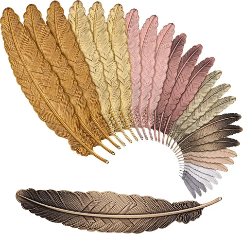 Tatuo 27 piezas de marcadores de plumas Marcadores de plumas de metal coloridos para lectores Amantes de los libros (estilos clásicos)