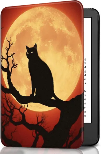 Vista 71 de Funda para Kindle básico de 6 pulgadas (11.ª generación), múltiples ángulos, piel sintética, delgada, con función de encendido y apagado automático