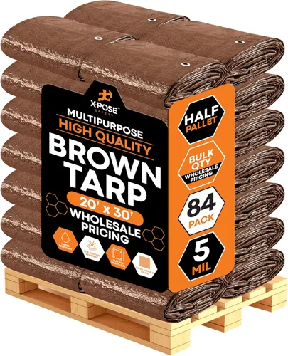 Vista 39 de Xpose Safety - Lona de polietileno ligera azul – Funda protectora multiusos, paño de goteo – duradero, impermeable, resistente a la intemperie