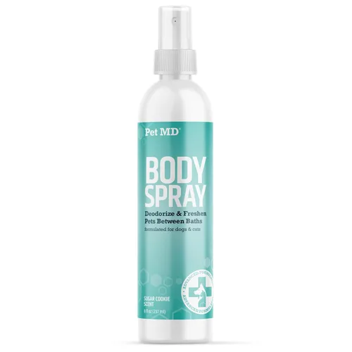 Vista 11 de Pet MD Spray corporal para perros y gatos – Perfume desodorizante para perros que reduce la estática y elimina el olor – Spray de colonia