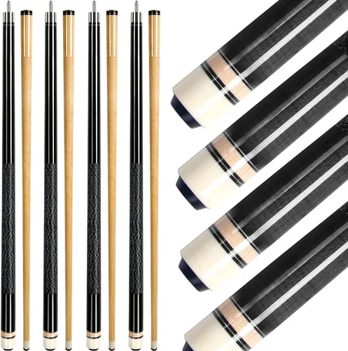 Vista 15 de AKLOT Tacos de billar de 58 pulgadas, palos de billar de madera de arce canadiense para jugadores profesionales de billar de 18, 19, 20, 21 onzas