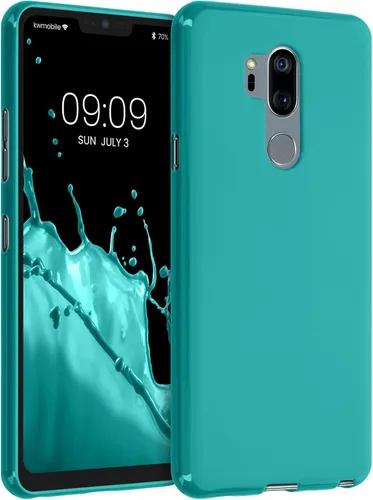 Vista 9 de kwmobile Funda compatible con LG G7 ThinQ/Fit/One - Funda protectora de silicona TPU suave y delgada - Pizarra oscura
