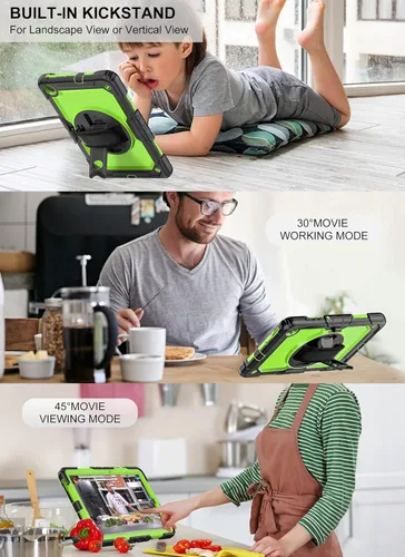 Vista 3 de Funda para Samsung Galaxy Tab S6 Lite de 10.4 pulgadas [con protector de pantalla de vidrio templado] 2024/2022/2020 (SM-P610/P615/P613/P619)