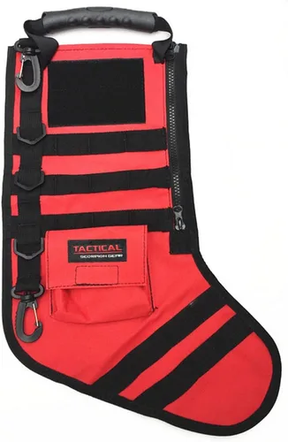 Calcetín de Navidad táctico Molle de Tactical Scorpion Gear - Decoración con camuflaje US - Opciones de color Rojo