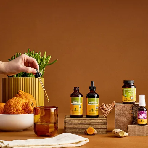 Vista 7 de Extracto de raíz de cúrcuma orgánica certificada Herb Pharm para apoyo al sistema musculoesquelético, DTURM04, 1, 1