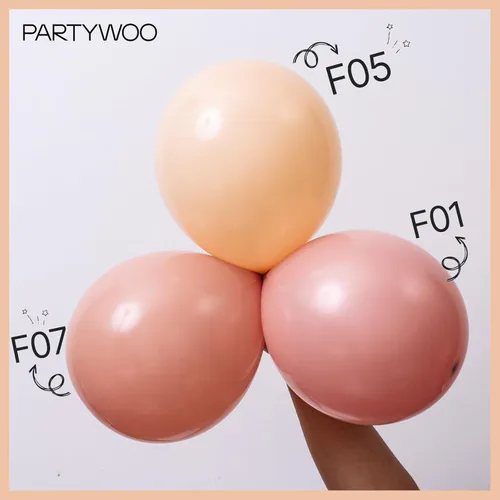 Vista 6 de PartyWoo Globos color nude, 50 globos bohemios de color albaricoque de 5 pulgadas, globos beige para guirnalda de globos o arco de globos como