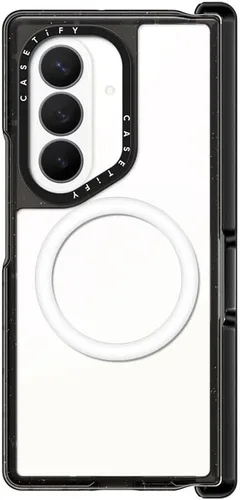 Vista 8 de CASETiFY Funda para Galaxy Z Fold8 - Impacto magnético transparente negro claro negro