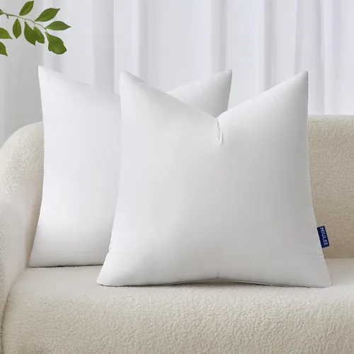 Vista 11 de MIULEE - Juego de 2 cojines hipoalergénicos de alta calidad, para rellenar fundas cuadradas de cojín decorativas, para sillón, sofá, cama, 16 x 16