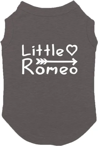 Vista 9 de Little Romeo - Stud Guapo lindo Julieta Love Dog Shirt (negro, pequeño)