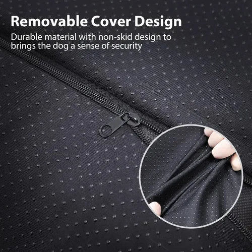 Vista 5 de Cama lavable para perro de tamaño mediano con funda extraíble, cama impermeable súper suave, parte inferior antideslizante, cama esponjosa para Gris