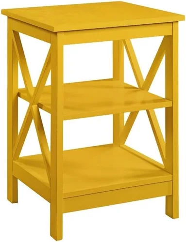 Vista 7 de Convenience Concepts Oxford Mesa Terminal 15.75" - Mesa Moderna de Sala de Estar con Estantes de Almacenamiento, Mesa Auxiliar de Noche Transicional