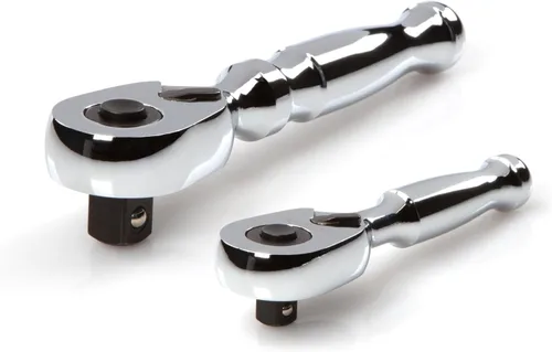 Vista 2 de TEKTON Juego de trinquete rechoncho de liberación rápida de 1/4, 3/8 pulgadas, 2 piezas (3, 4-1/2 pulgadas) SRH91105