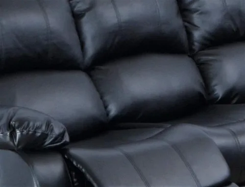 Vista 2 de Beverly Fine Furniture 2 piezas de cuero regenerado, negro