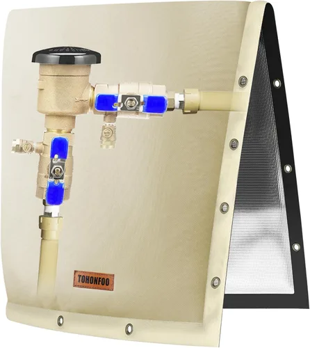 Vista 19 de Cubierta de aislamiento de tubería de prevención de reflujo de apertura de 2 vías (5 °F) – Cubierta de válvula de riego – Cubierta de bomba de pozo