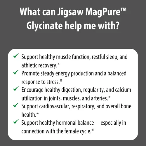 Vista 6 de Jigsaw Health MagPure Glycinate, cápsulas de magnesio premium, 120 cápsulas