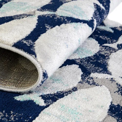 Vista 5 de Unique Loom Ariel Collection - Alfombra de área con diseño de peces (9 pies x 12 pies 2 pulgadas, rectangular, azul/marfil)