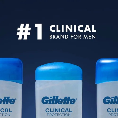 Vista 6 de Gillette Clinical Antiperspirant and Deodorant for Men, 72hr Sweat & Odor Protection, Long Lasting Freshness, Anti-White Mark Technology, Clear Gel