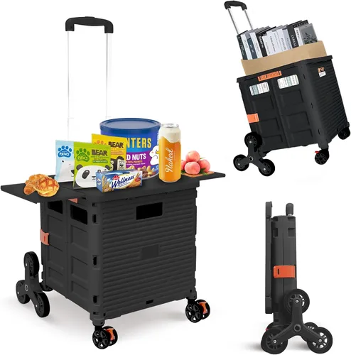 Vista 23 de Ruedas de Repuesto para Subir Escaleras para Carrito de Compras y Lavandería, Ruedas para Subir Escaleras de Carrito de Compras Triangular Trolley