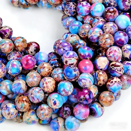 Vista 35 de Zenkeeper 108 piezas de cuentas de jaspe de cebra de 8 mm para hacer joyas, cuentas sueltas de gemas de cebra negras y blancas para hacer pulseras