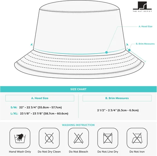 Vista 8 de The Hat Depot - Sombrero unisex, 100% algodón, 300N, fácil de guardar para viajar, playa y verano