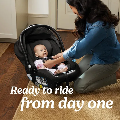 Vista 2 de Graco SnugRide SnugFit Asiento de Coche Infantil, Asiento de automóvil para bebé con barra antirrebote para mayor seguridad, arnés sin reenhebrado