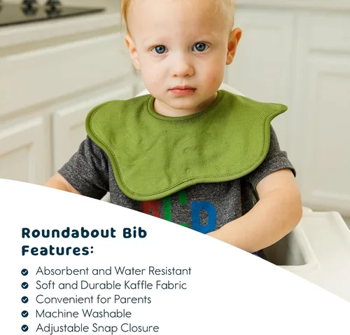 Vista 2 de Tiny Twinkle Roundabout Baberos de baba – 360 baberos giratorios impermeables y absorbentes para dentición