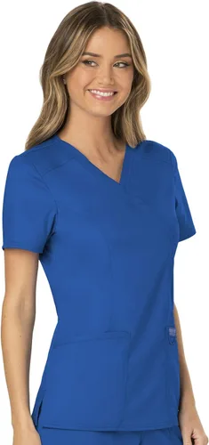 Vista 8 de Workwear Revolution WW610 - Ropa quirúrgica con estilo cruzado falso para mujer, elástica, suave y de fácil cuidado