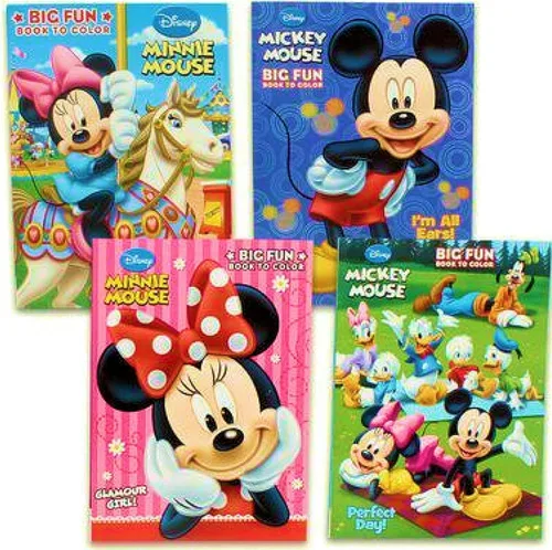 Vista 2 de Bendon Publishing - Libro de actividades y colorear de Mickey Mouse y Minnie Mouse Plus Friends de Disney (juego de 4)
