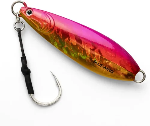 Vista 15 de BLUEWING Señuelos de pesca para agua salada de paso lento, plantillas verticales de 2.82 oz-35.27 oz cebo de hundimiento de peces con gancho