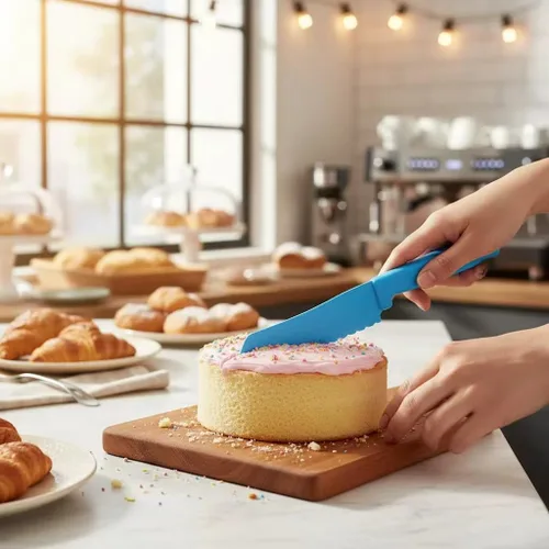 Vista 3 de Fox Run Cuchillo seguro para hornear, cuchillo antiadherente seguro para pasteles, brownies y más