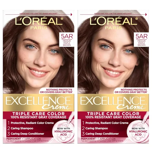 Vista 43 de L'Oreal Paris Excellence Creme - Coloración permanente para el cabello, rubio medio 8, 100 % de cobertura de canas, paquete de 2