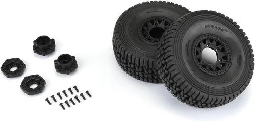 Vista 3 de Pro-Line Racing 1/7 Mirage TT Fr/Rr MT Neumáticos Mtd 0.669 in Blk Raid 2 PRO1022410 RC Neumático