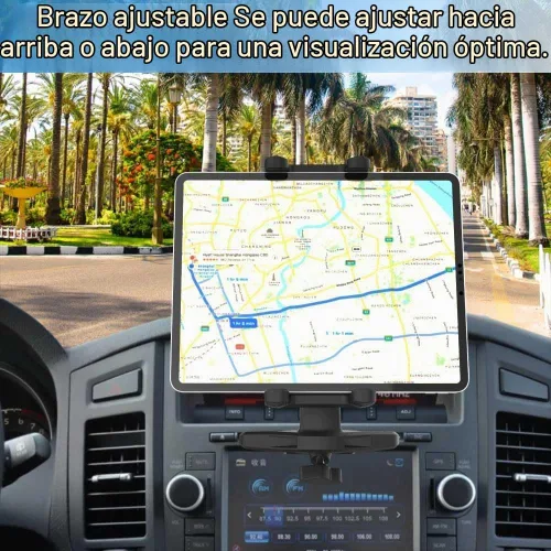 Vista 2 de Soporte ajustable de la tableta del soporte de la ranura del CD del coche 360 para el iPad y el teléfono celular