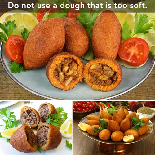 Vista 2 de Procesador de albóndigas manual para hacer pastel de carne, herramienta de prensa DIY 9 rejillas para hacer carne casera, accesorios de cocina