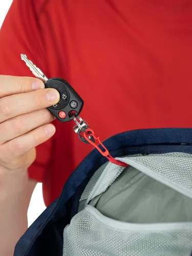 Vista 12 de Osprey Talon 22L Mochila de senderismo para hombre con cinturón de cadera, color azul cerámica, S/M