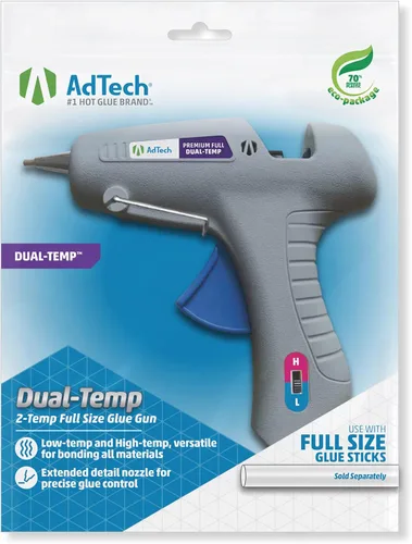 Vista 2 de Pistola de calor para pegamento AdTech Two Temp, para manualidades y HUM, dos temperaturas, temperatura dual para resistente y proteger lo delicado