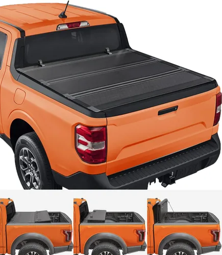TIPTOP FILP Up - Cubierta rígida plegable para Ford Maverick 2022-2026 con caja de 4.5 pies (54.4 pulgadas), FRP ligera, cubierta impermeable de