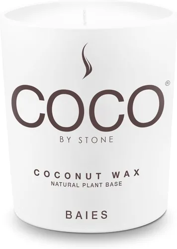Vista 10 de COCO by Stone Vela de 6.5 onzas, vela de cera de albaricoque de coco para el hogar (ámbar), producto de fragancia para el hogar, vela de 1 mecha
