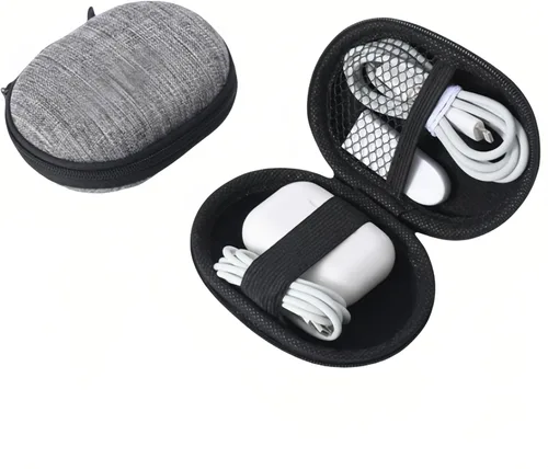 Chinshwehaw Bolsa organizadora de accesorios electrónicos: carcasa dura de EVA a prueba de golpes, funda organizadora de tecnología rígida -