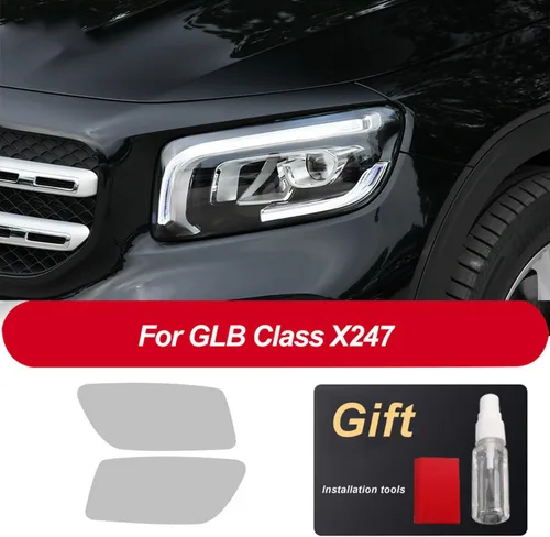 Vista 4 de JCAKES Car Headlight Protective Film Front Light Transparent TPU Sticker ，for Mercedes Benz GLS GLB G GLK V Class 2013-Present