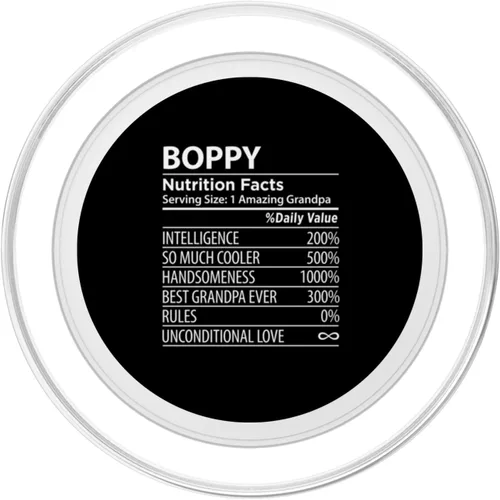 Vista 2 de Boppy Nutrition Facts Funny Boppy Grandpa Fathers Day PopSockets MagSafe PopGrip for iPhone