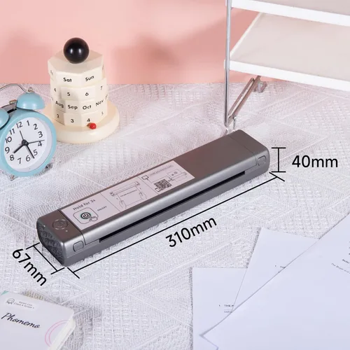 Vista 10 de Phomemo Impresoras portátiles inalámbricas para viajes, M08F impresora térmica Bluetooth compatible con papel tamaño carta de EE.UU. de 8.5"x11