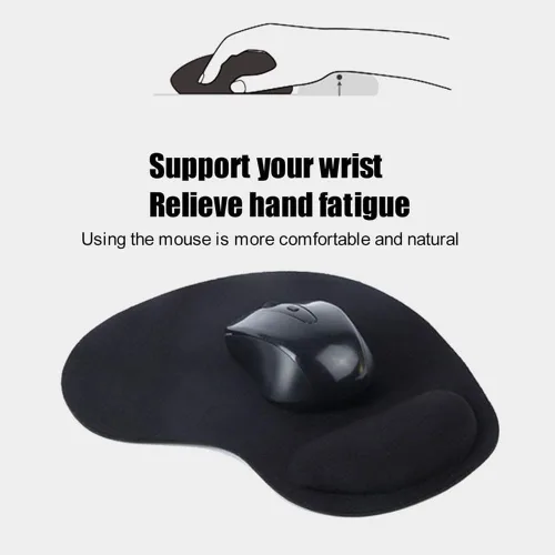 Vista 2 de Alfombrilla de mouse ergonómica para computadora con soporte para reposamuñecas, base antideslizante para juegos para el hogar, oficina, trabajo