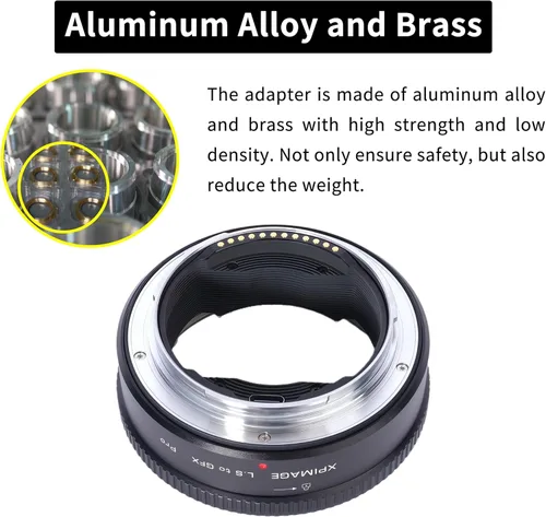 Vista 6 de Anillo adaptador de montaje de lente electrónico compatible con lente Leica S a cámara Fujifilm GFX GFX50 GFX100 Auto