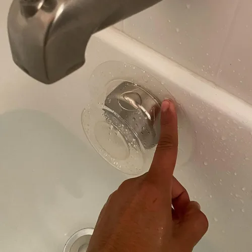 Vista 10 de Cubierta de desagüe de desbordamiento de bañera para baños más completos, accesorios de baño spa y baño, transparente (12078)