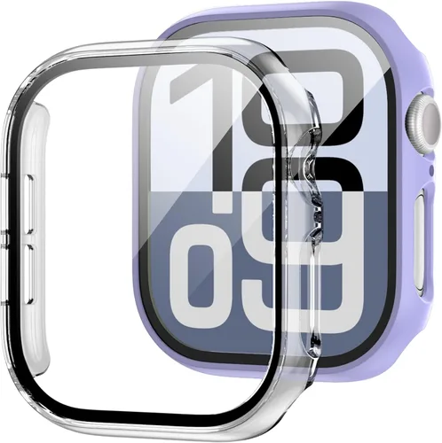 Vista 19 de JZK - 2 fundas con protector de pantalla de vidrio templado para Apple Watch Series 3/2/1 de 38 mm, ultradelgadas, de cobertura completa, Negro/Negro